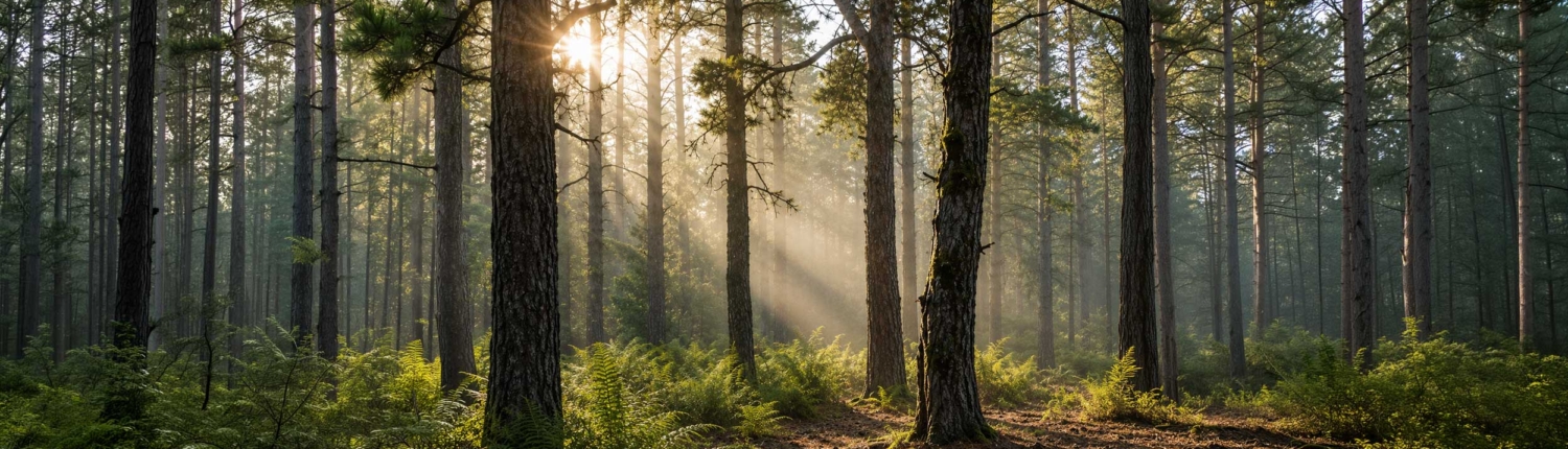 Waldgebiet mit Rauchentwicklung – Waldbrandschutz, Brandprävention und Brandschutzkonzepte für Naturflächen